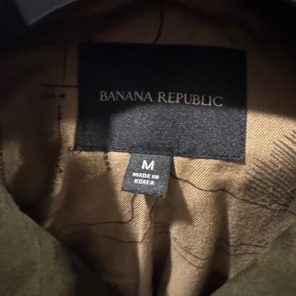 Banana Republic Men's Olive Suede Field Jacket - Picture 5 of 7
